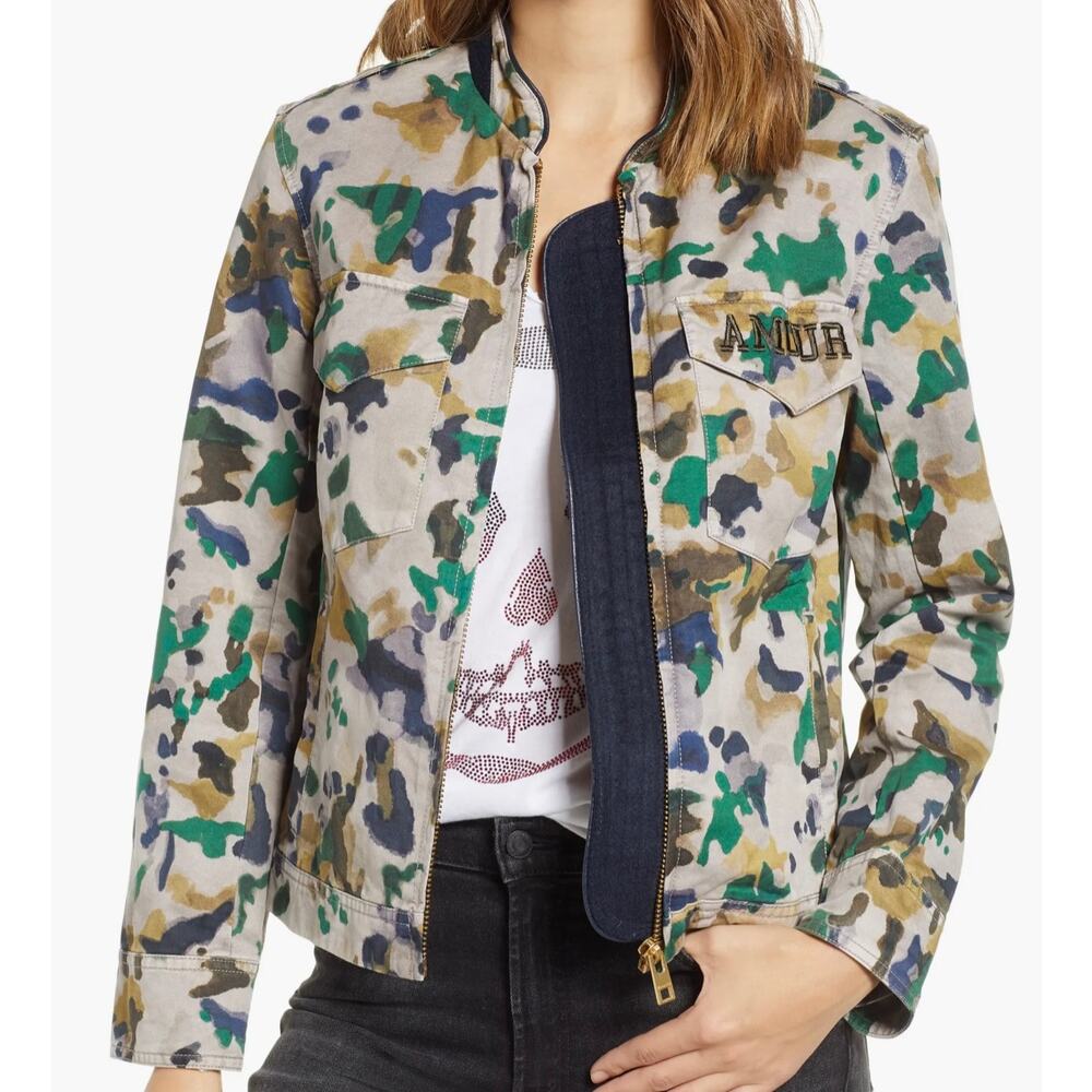 Zadig & Voltaire Kavy Watercolor Camo Jacket XS
